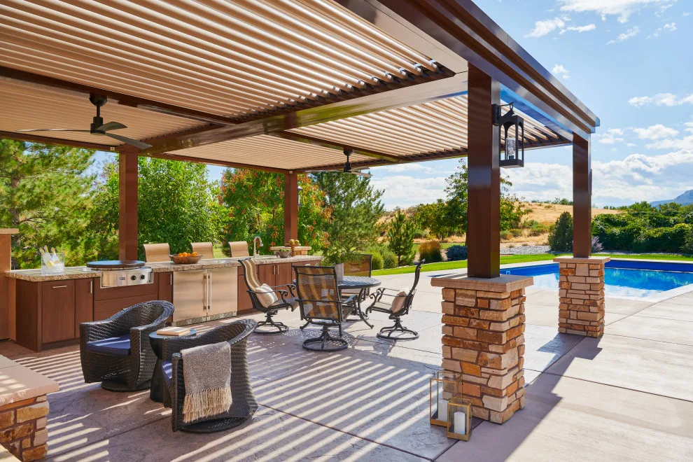 Curecanti Pool, Spa, Outdoor Cooking Area and Fire Pit by Liberty Design + Build - Photo 11