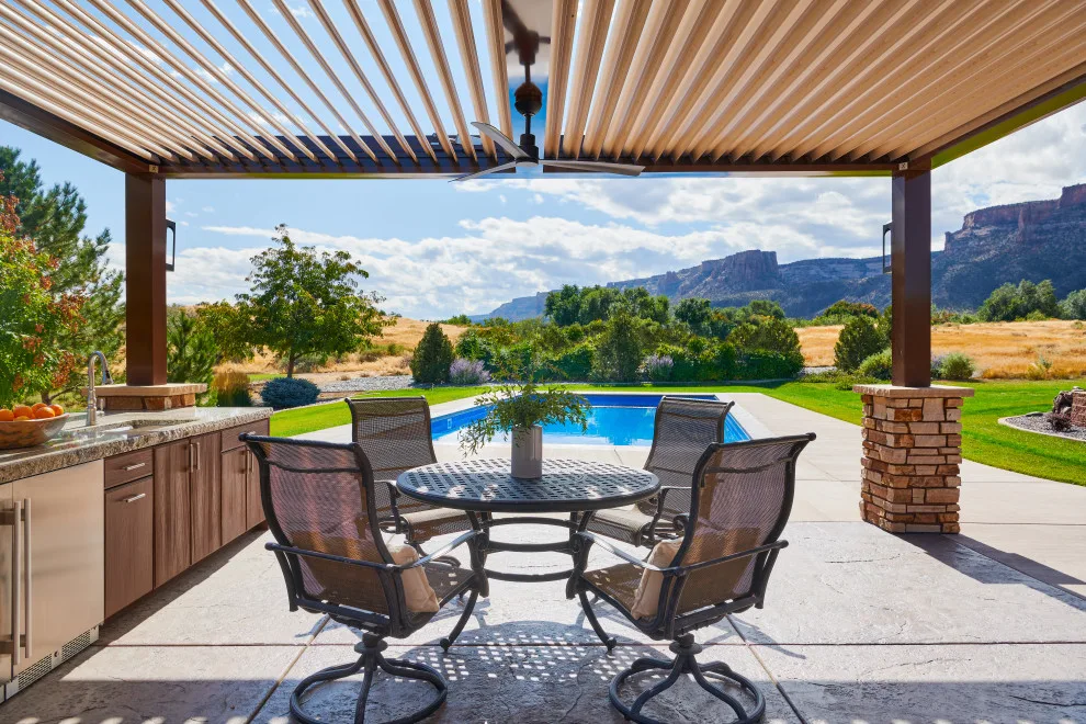 Curecanti Pool, Spa, Outdoor Cooking Area and Fire Pit by Liberty Design + Build - Photo 23