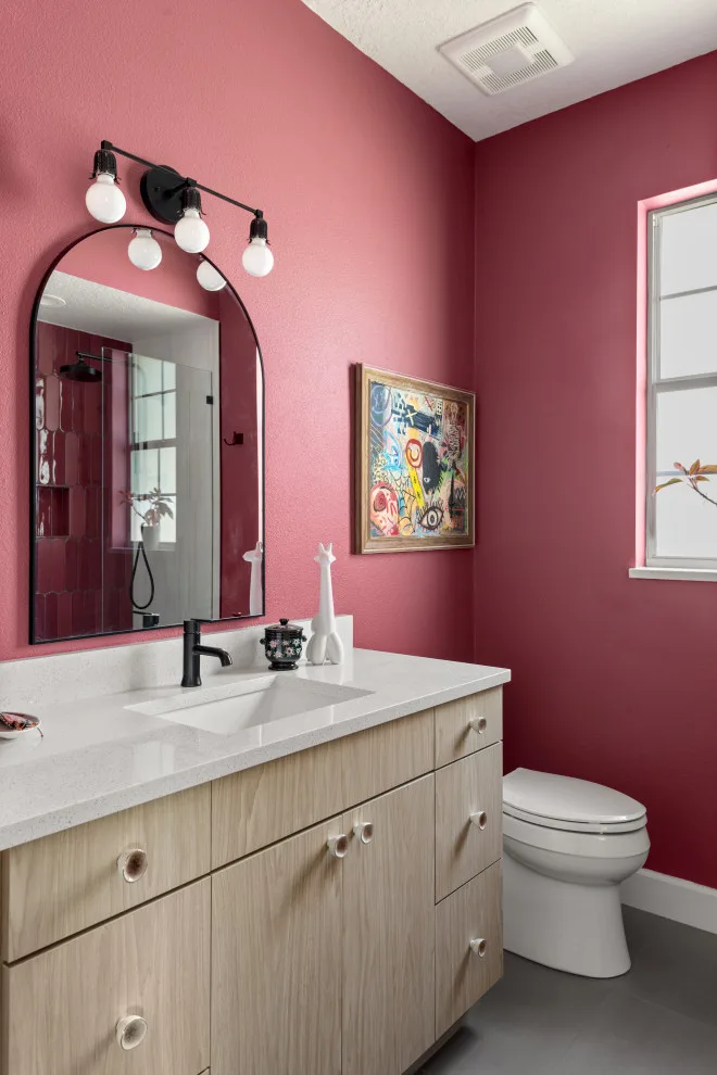 Charming Pink Bathroom by Sarah Kraus Bartelson - S&W Kitchens - Photo 6