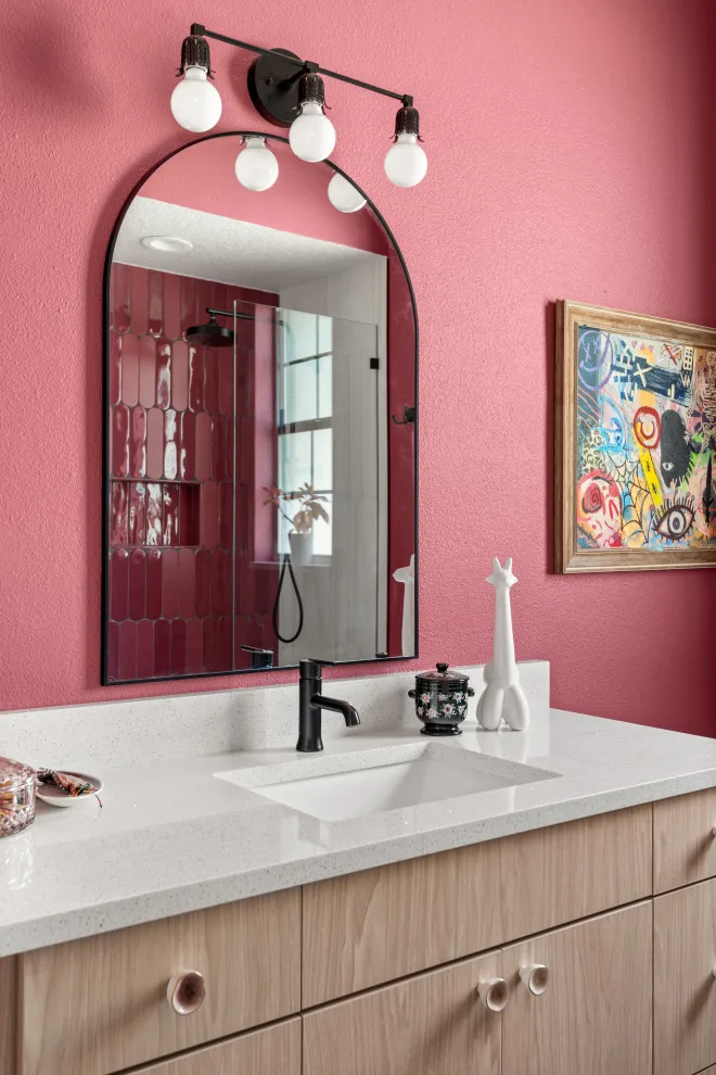 Charming Pink Bathroom by Sarah Kraus Bartelson - S&W Kitchens - Photo 2