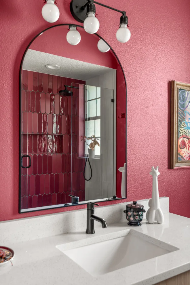Charming Pink Bathroom by Sarah Kraus Bartelson - S&W Kitchens - Photo 4