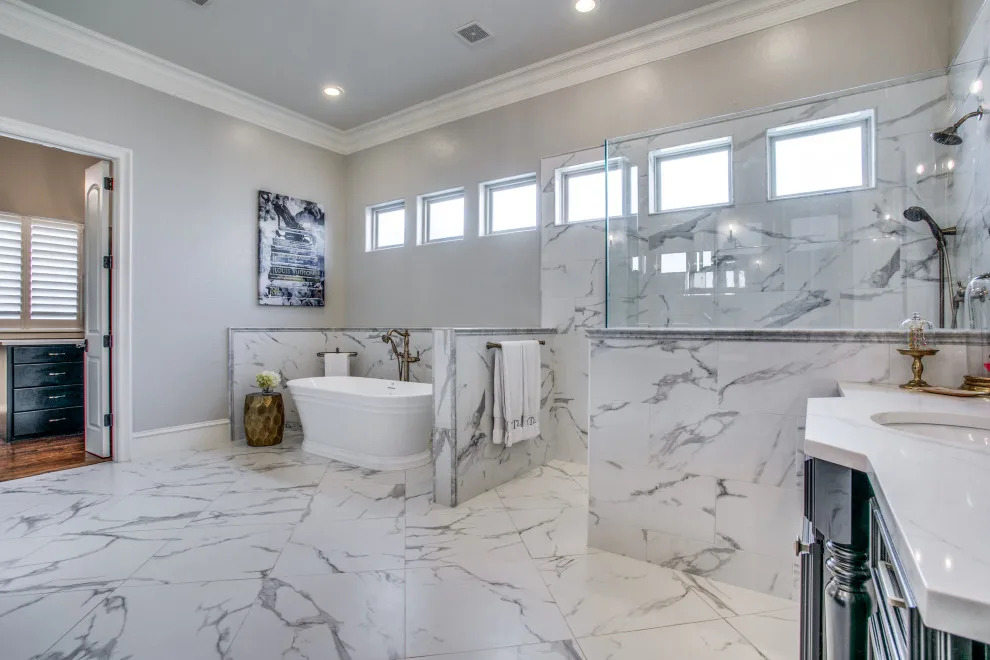 Pristine Gold Luxury Bath by Swanson Renovations - Luxury Design & Build - Photo 6