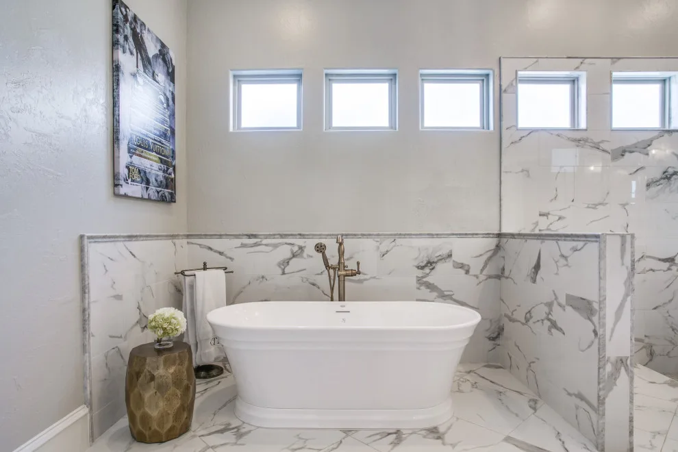Pristine Gold Luxury Bath by Swanson Renovations - Luxury Design & Build - Photo 7