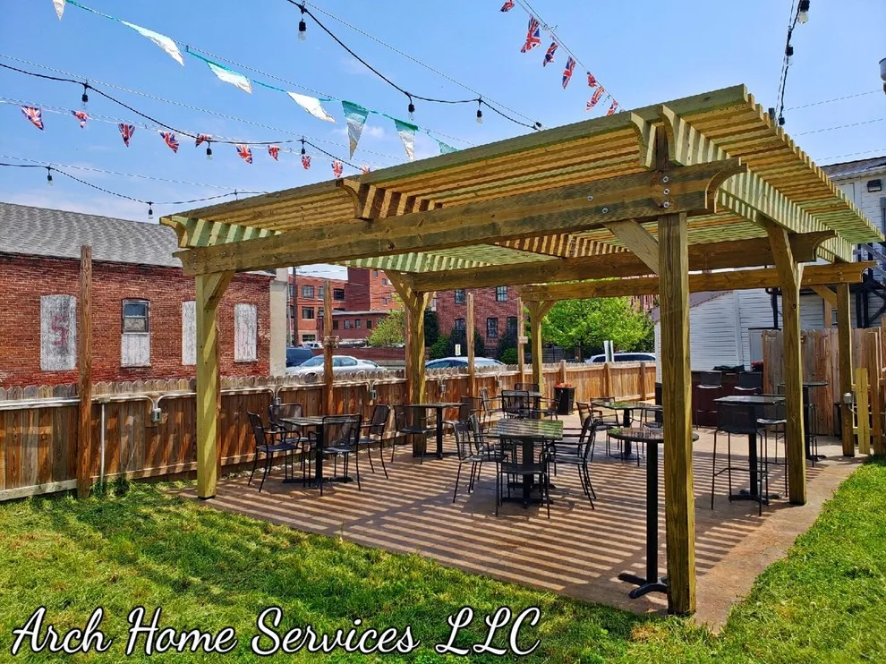 Lancaster Quips Pub Outdoor Dining Pergola by Maddrix Contracting LLC - Photo 4