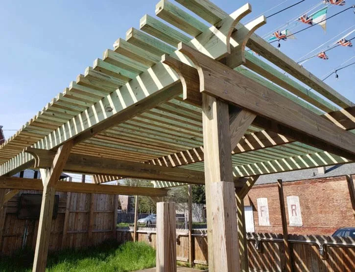 Lancaster Quips Pub Outdoor Dining Pergola by Maddrix Contracting LLC - Photo 5