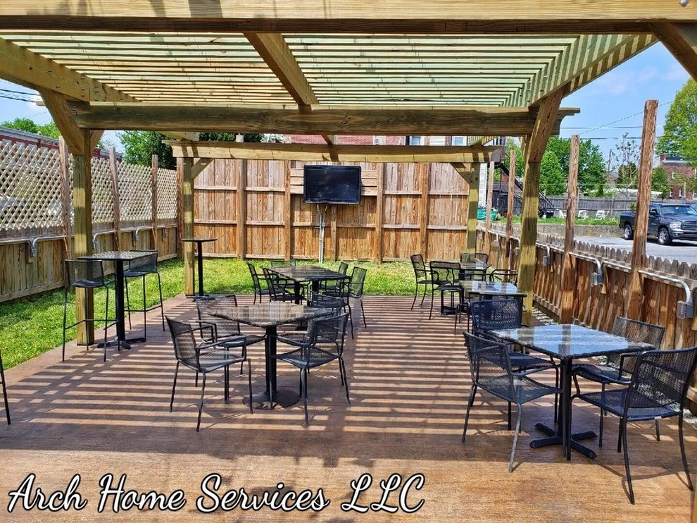 Lancaster Quips Pub Outdoor Dining Pergola by Maddrix Contracting LLC - Photo 2