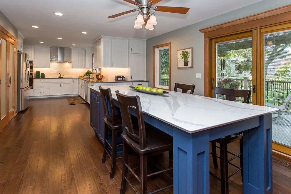 Revamped Blue and White Kitchen by Red House Remodeling - Photo 11