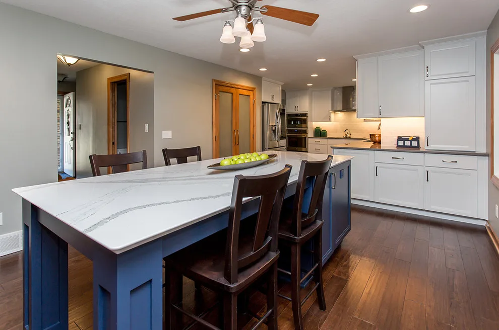 Revamped Blue and White Kitchen by Red House Remodeling - Photo 14