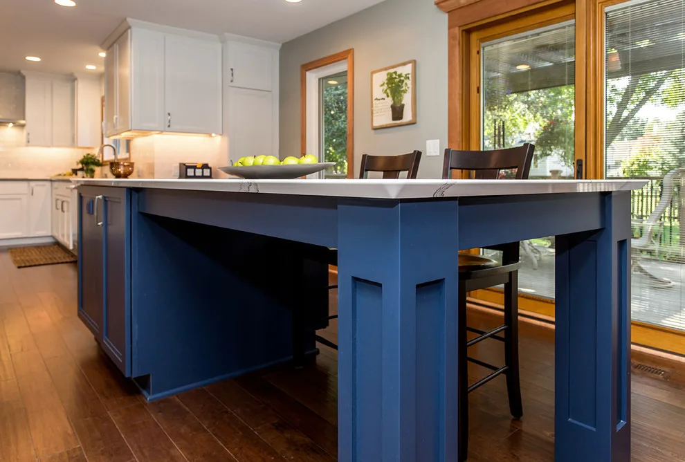 Revamped Blue and White Kitchen by Red House Remodeling - Photo 7