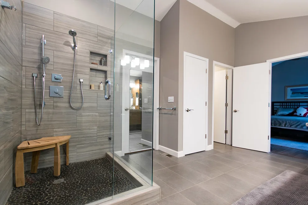 Renner Contemporary Bathroom and Staircase Design by Freestone LLC Design-build - Photo 6