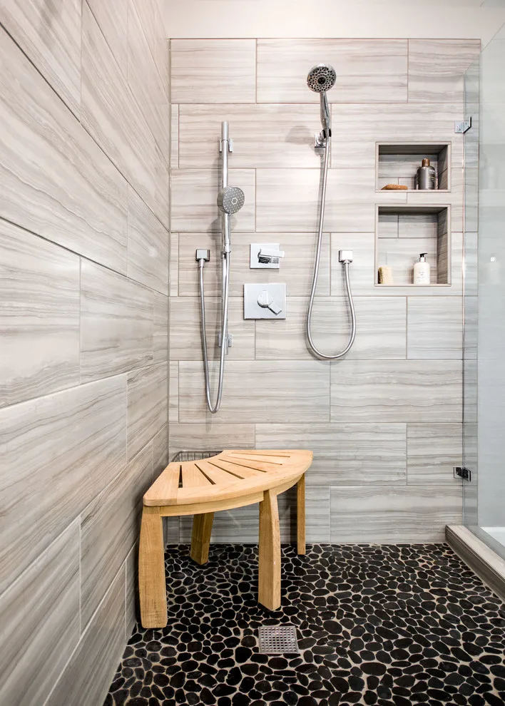 Renner Contemporary Bathroom and Staircase Design by Freestone LLC Design-build - Photo 3