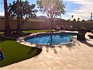 North Phoenix Pool + Travertine Decking by Nanette Injeski Land Design LLC - Photo 2