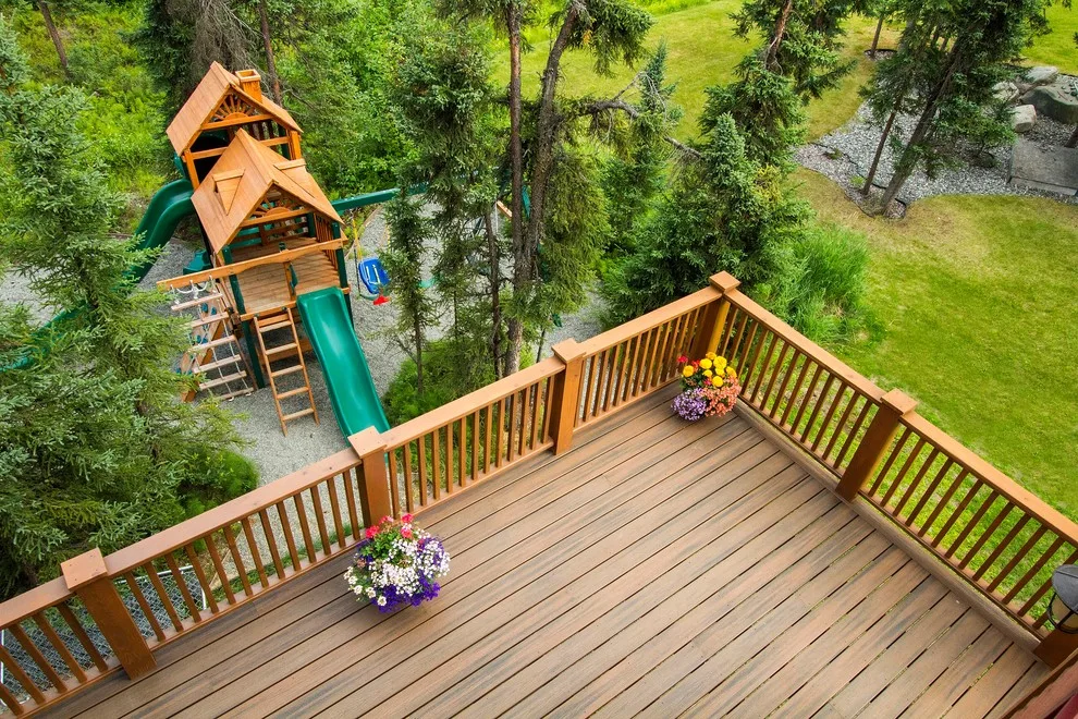 Charming Entryway, Pathway, and Rear Decks Featuring Trex Decking and Cedar Railings by Treeline Construction - Photo 15