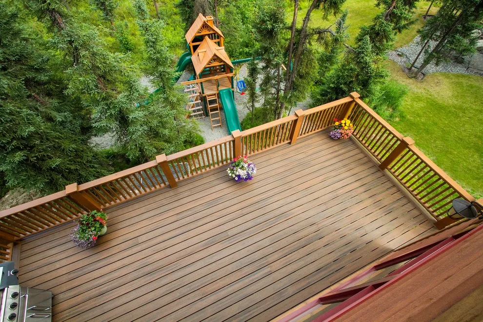 Charming Entryway, Pathway, and Rear Decks Featuring Trex Decking and Cedar Railings by Treeline Construction - Photo 13