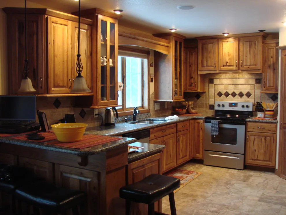 Hickory Kitchens with a Rustic Touch by Dave Beenblossom Cabinets & Construction - Photo 8