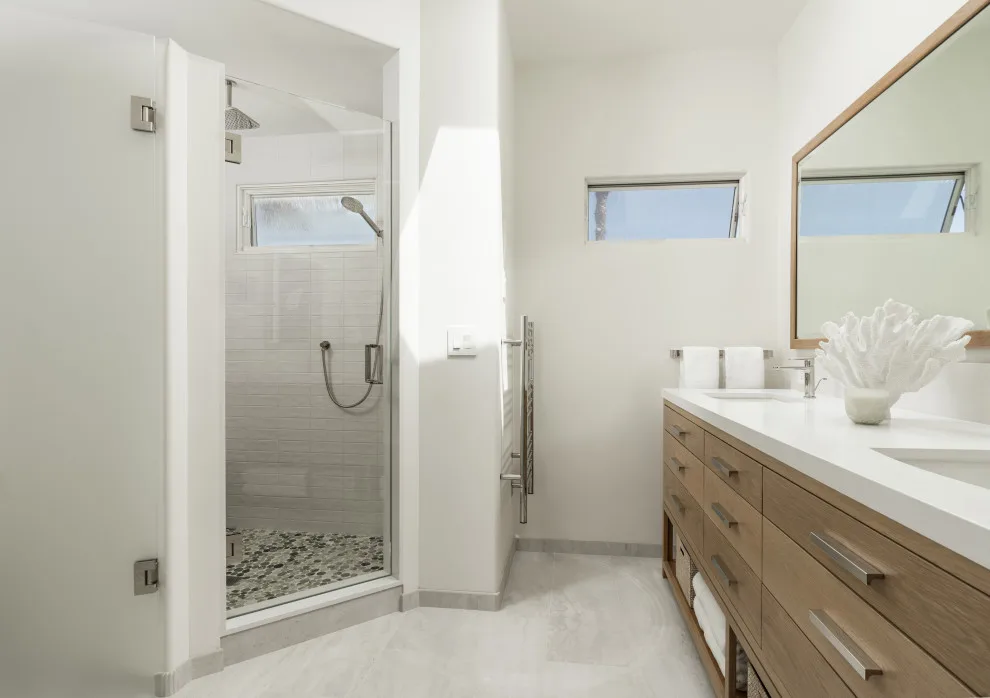 Ocean Glass Bathroom Renovation by HO'OKIPA Design & Construction - Photo 4
