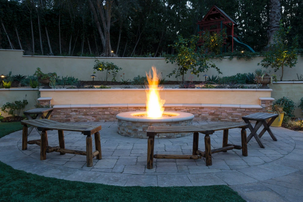 Paving Stone Patio with Pool & Firepit by Pacific Outdoor Living - Photo 7