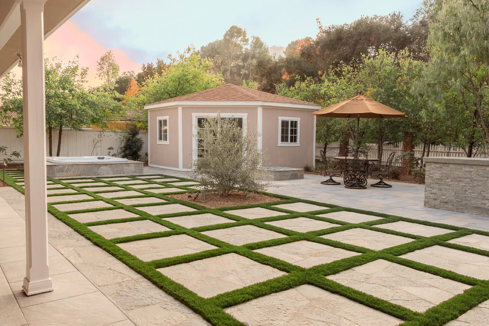 Hardscape with Accent Turf by Pacific Outdoor Living - Photo 4