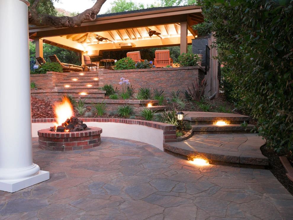 Large Fireplace with Seating Area by Pacific Outdoor Living - Photo 7