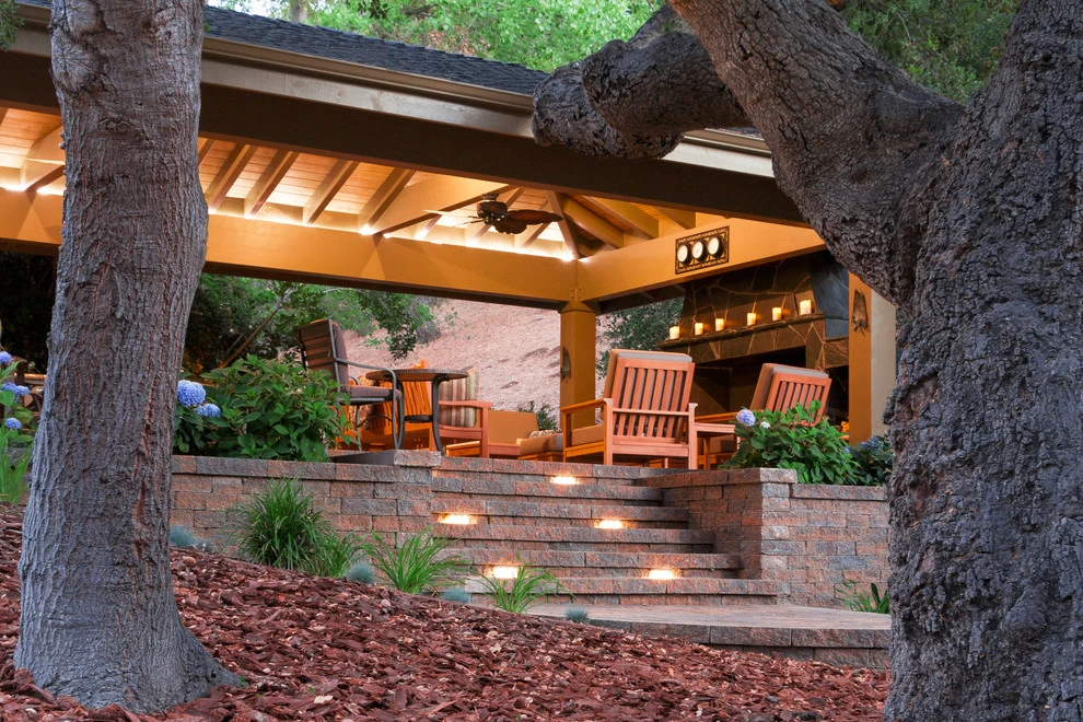 Large Fireplace with Seating Area by Pacific Outdoor Living - Photo 9