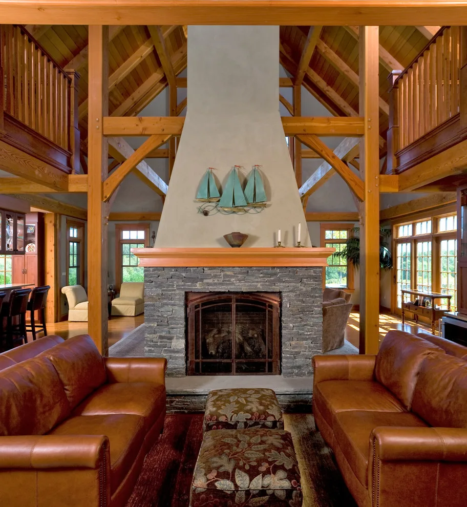 Timber Frame House in South Shore Massachusetts by Davis Frame Company - Photo 4