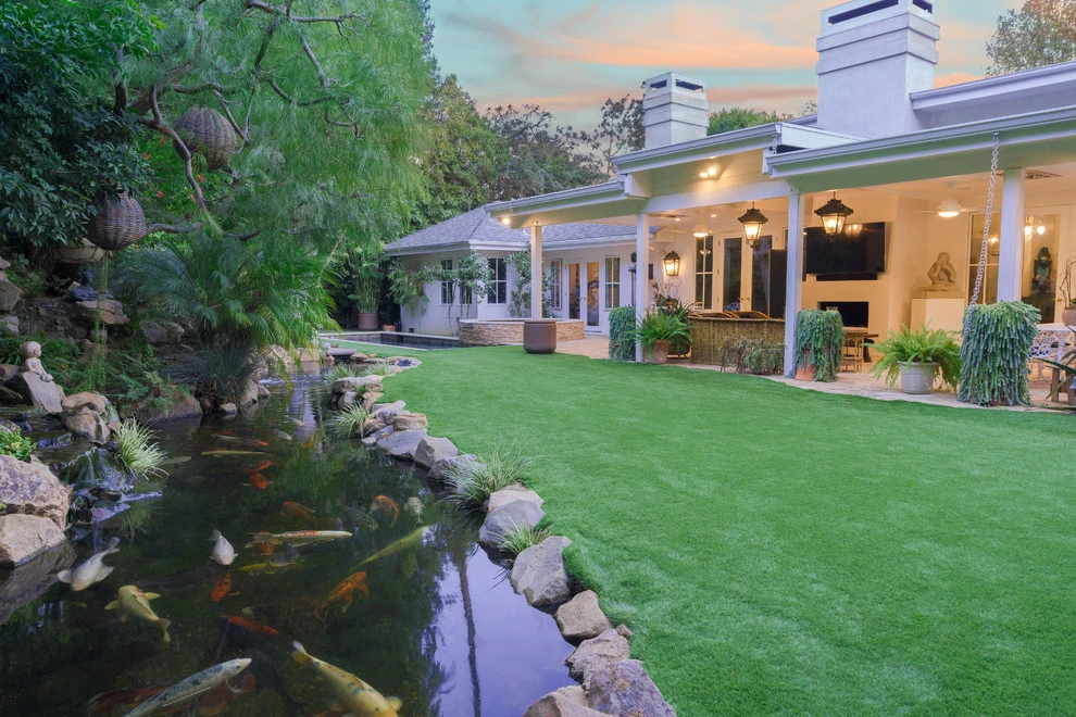 Boho Style Landscape with Koi Pond by Pacific Outdoor Living - Photo 4