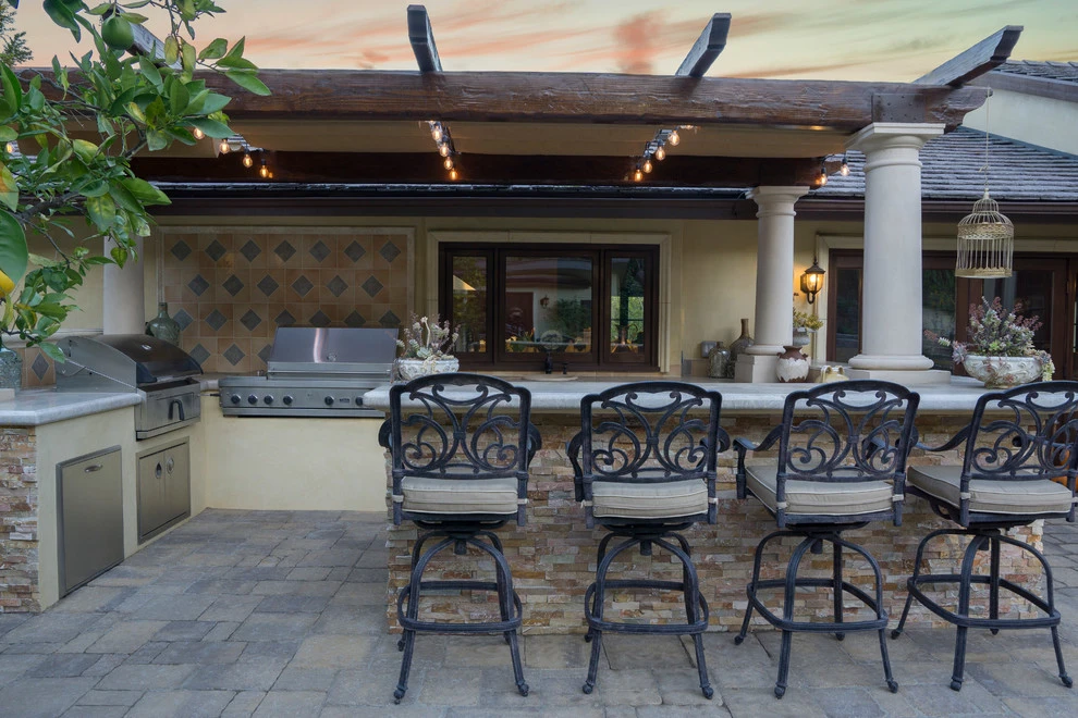 Paving Stone Patio with Pool & Firepit by Pacific Outdoor Living - Photo 4