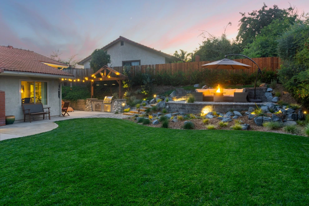 Turf Yard with Kitchen & Firepit by Pacific Outdoor Living - Photo 3