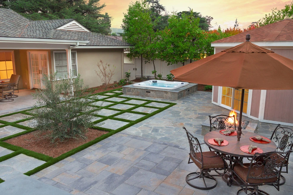 Hardscape with Accent Turf by Pacific Outdoor Living - Photo 2