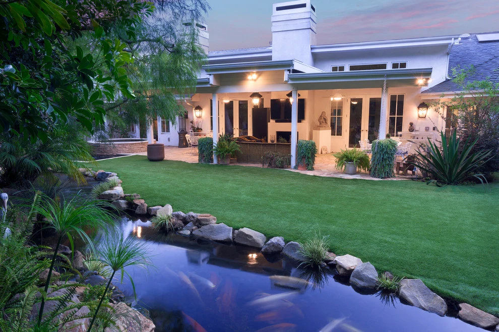 Boho Style Landscape with Koi Pond by Pacific Outdoor Living - Photo 3