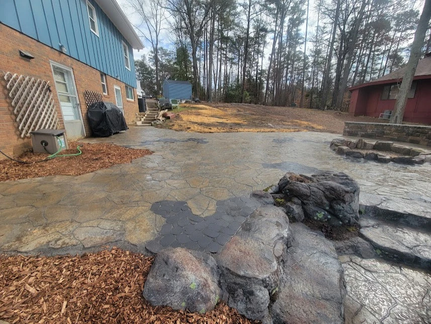 Man Made Boulder Steps-Fire Pit-Retaining Wall by Plant Man - Photo 4