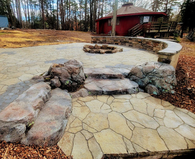 Man Made Boulder Steps-Fire Pit-Retaining Wall by Plant Man - Photo 13