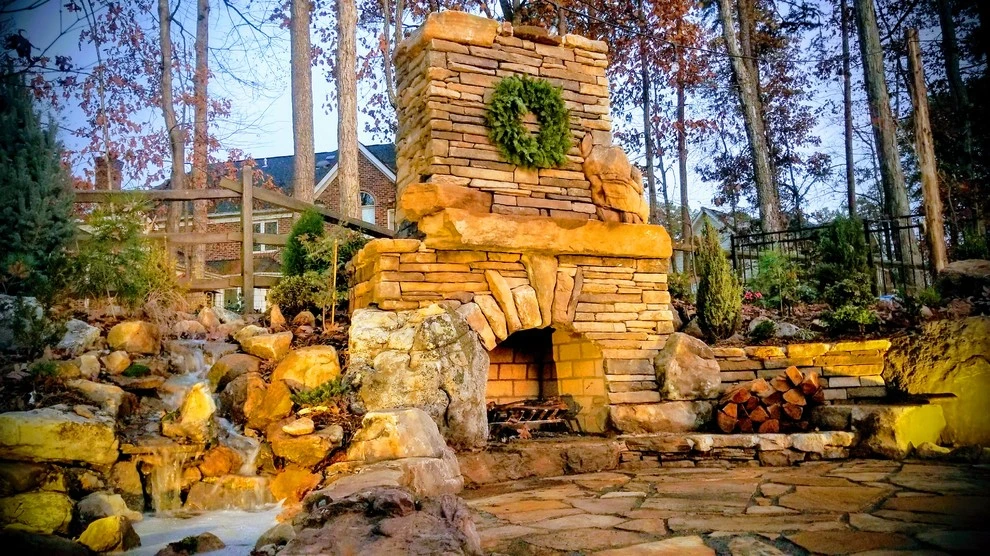 Outdoor Living Fireplace by Plant Man - Photo 2