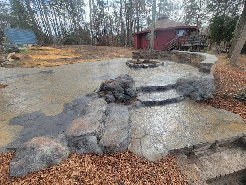Man Made Boulder Steps-Fire Pit-Retaining Wall by Plant Man - Photo 9