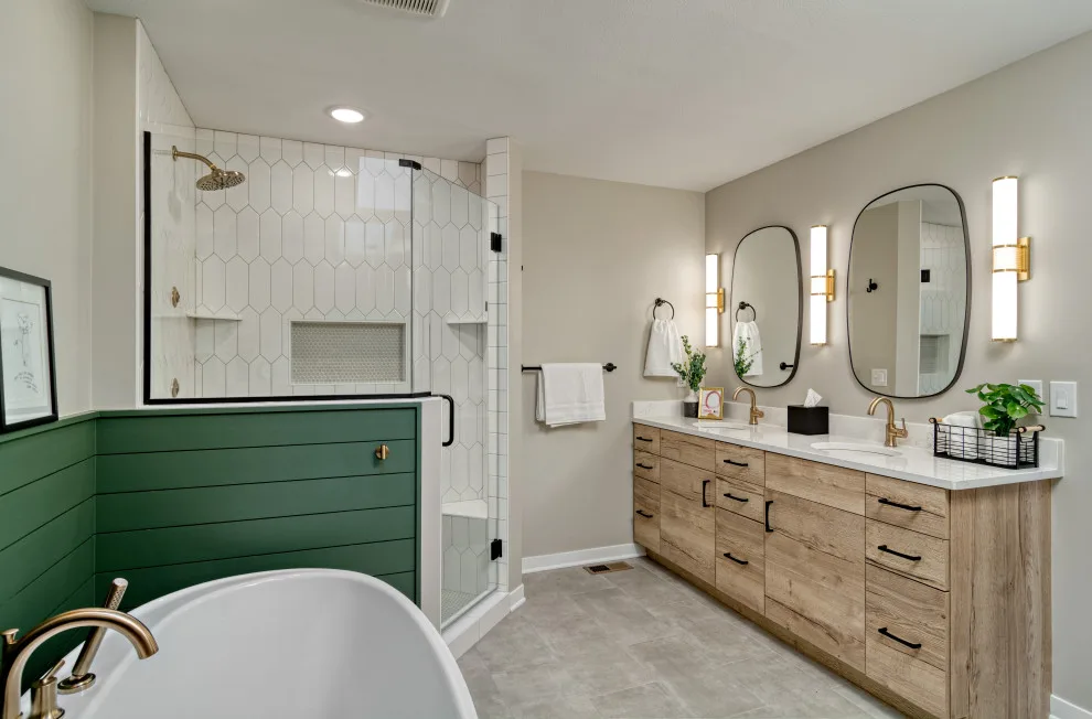 Scandinavian Primary Suite with Green Highlights by Becker Building & Remodeling Inc. - Photo 3