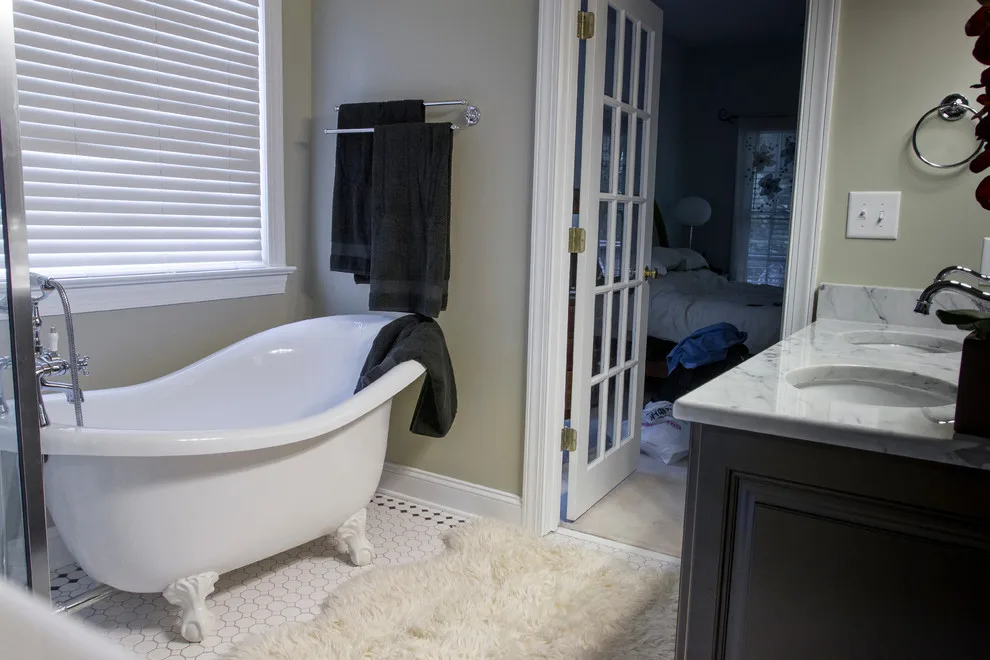 Nostalgic Vintage Retro Bathroom Renovation Cary NC by Paradise Found Construction - Photo 3