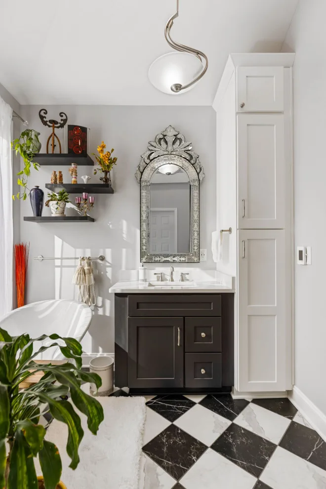Monochrome Bathroom | Travelers Rest SC by Ferguson Builders - Photo 2