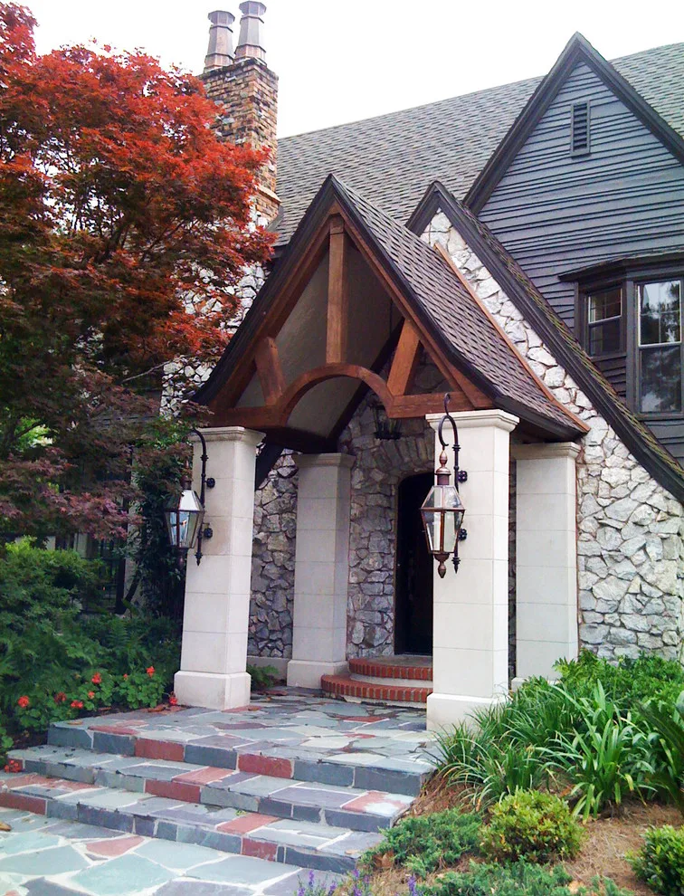Tudor-Inspired Patio and Entrance by JEB Design/Build - Photo 2
