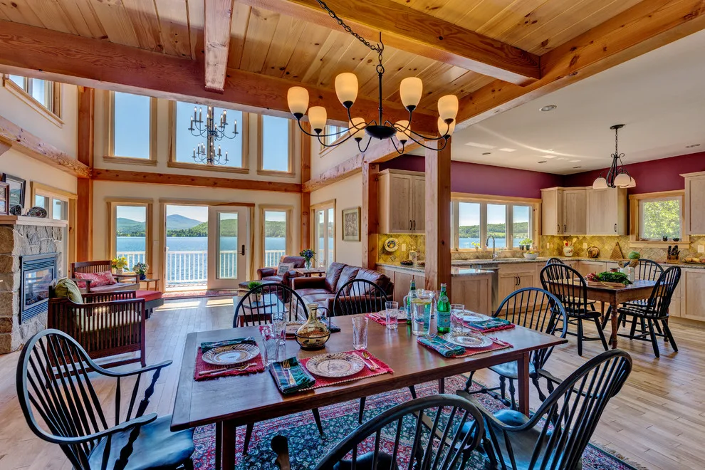 Lakeside Hybrid Timber Frame Residence in Vermont by Davis Frame Company - Photo 6