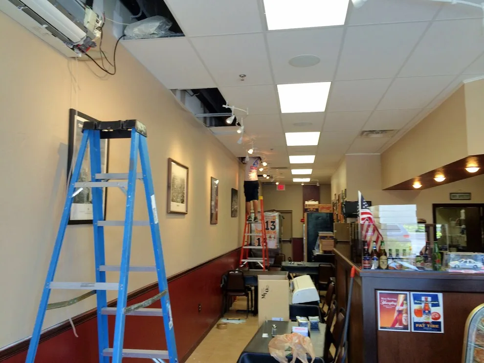 Mitsubishi Mini Split Installation by Certified Heating and Cooling at Pizza D-lux by Certified Heating And Cooling Inc - Photo 6