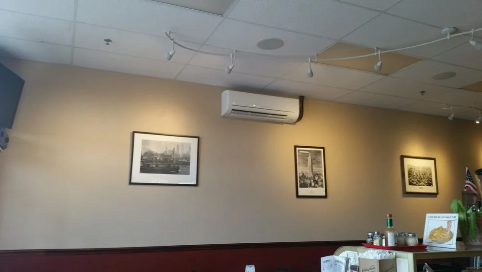 Mitsubishi Mini Split Installation by Certified Heating and Cooling at Pizza D-lux by Certified Heating And Cooling Inc - Photo 4
