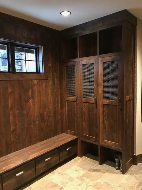 Shadowed Alder Cabinets for Mudroom and Laundry Room by Cedar Mountain Woodwrights - Photo 3