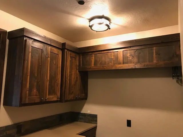 Shadowed Alder Cabinets for Mudroom and Laundry Room by Cedar Mountain Woodwrights - Photo 7