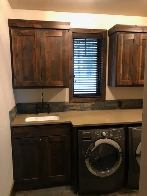 Shadowed Alder Cabinets for Mudroom and Laundry Room by Cedar Mountain Woodwrights - Photo 6