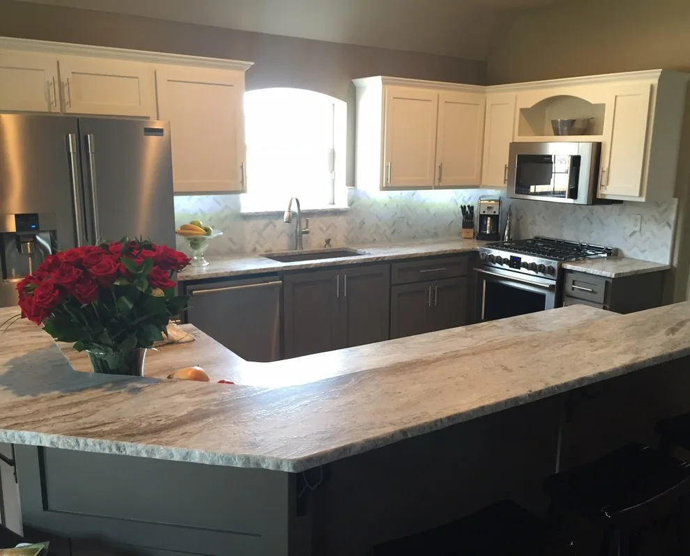 Fantasy Brown Marble Kitchen Design by All Stone Granite & Marble - Photo 2