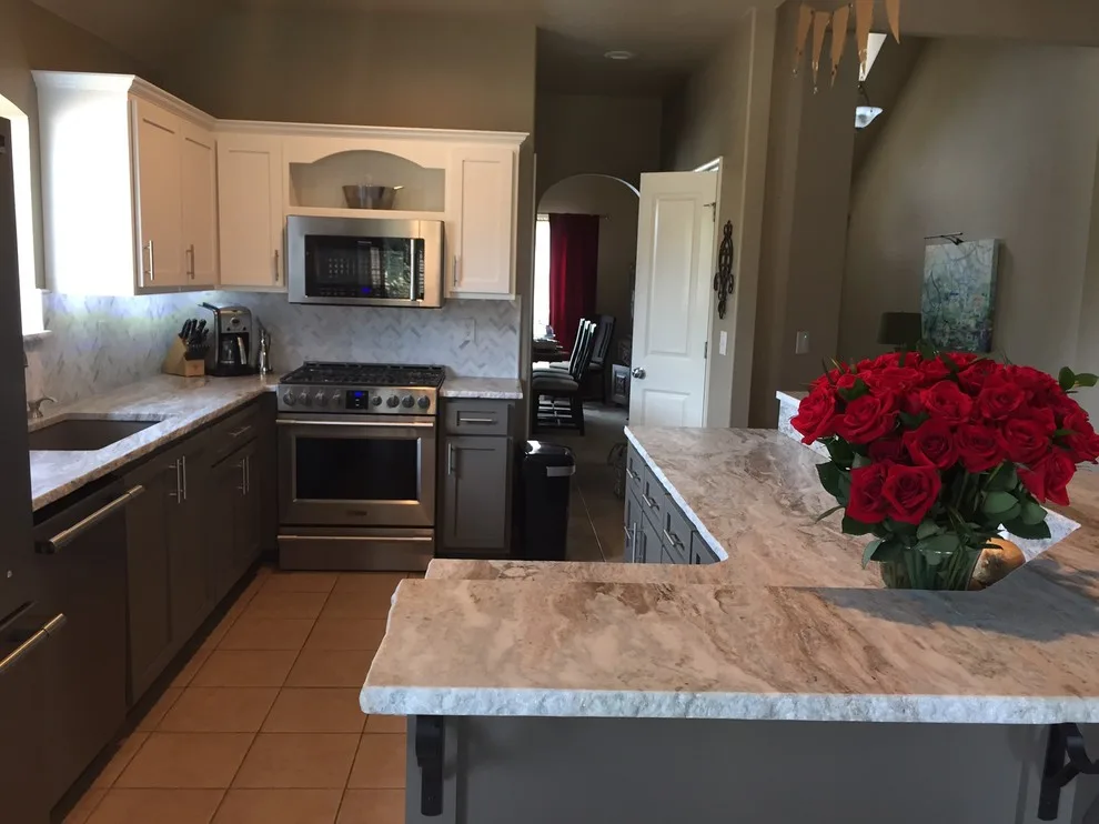Fantasy Brown Marble Kitchen Design by All Stone Granite & Marble - Photo 3