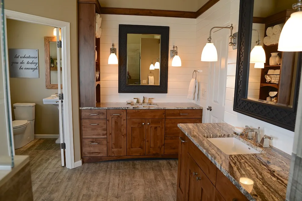 Farmhouse Primary Bathroom by Kathleen Donohue, Neil Kelly Co. - Photo 9
