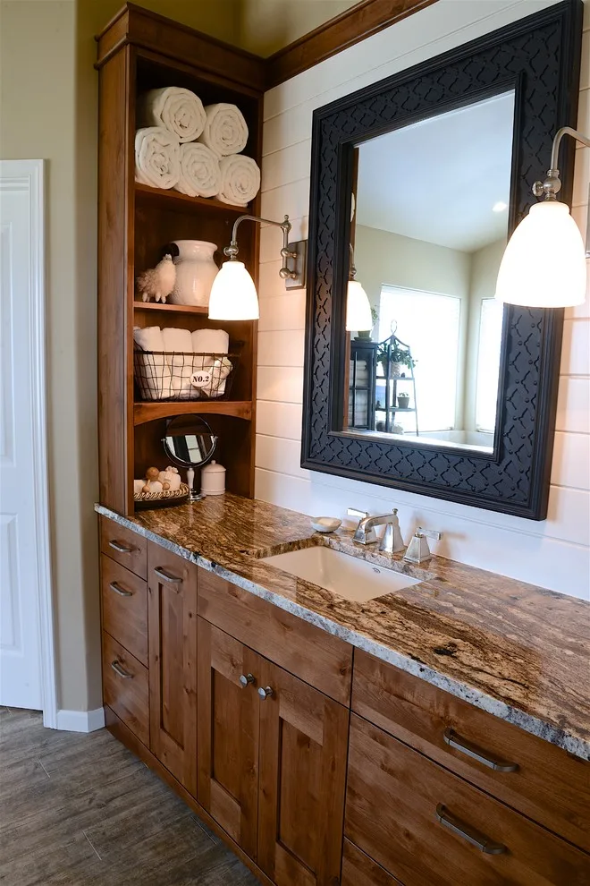 Farmhouse Primary Bathroom by Kathleen Donohue, Neil Kelly Co. - Photo 11