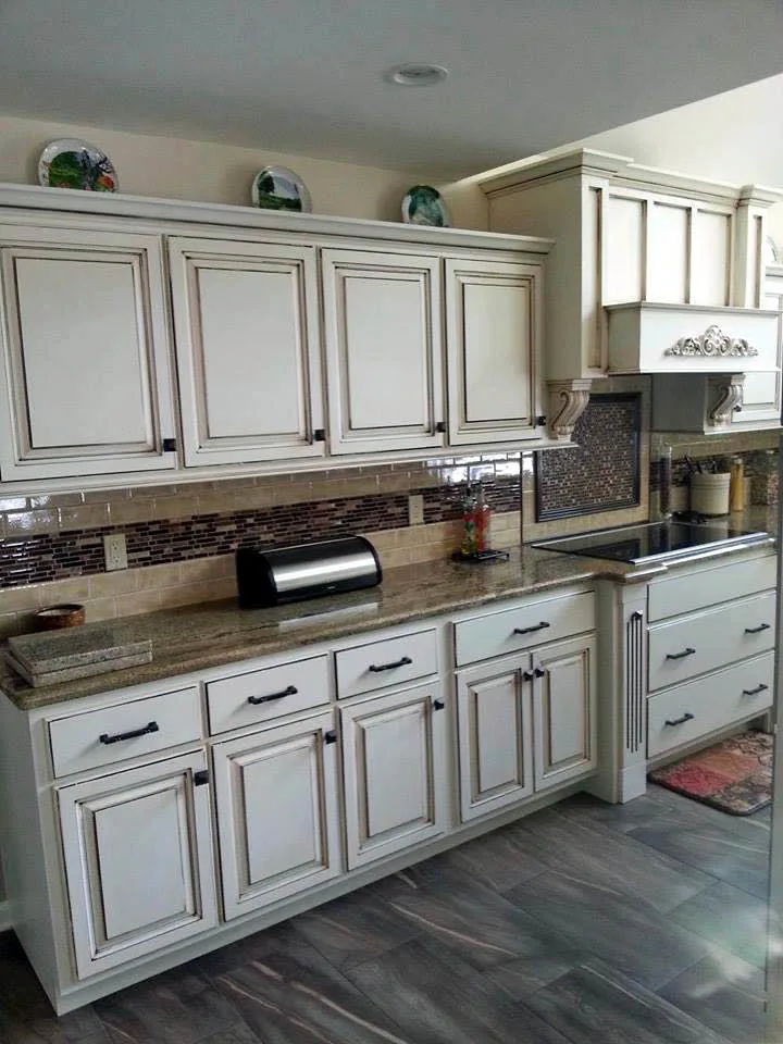 Glossy Kitchen Cabinets with Stone Countertops and Subway Tile by Millwork Supply - Photo 3