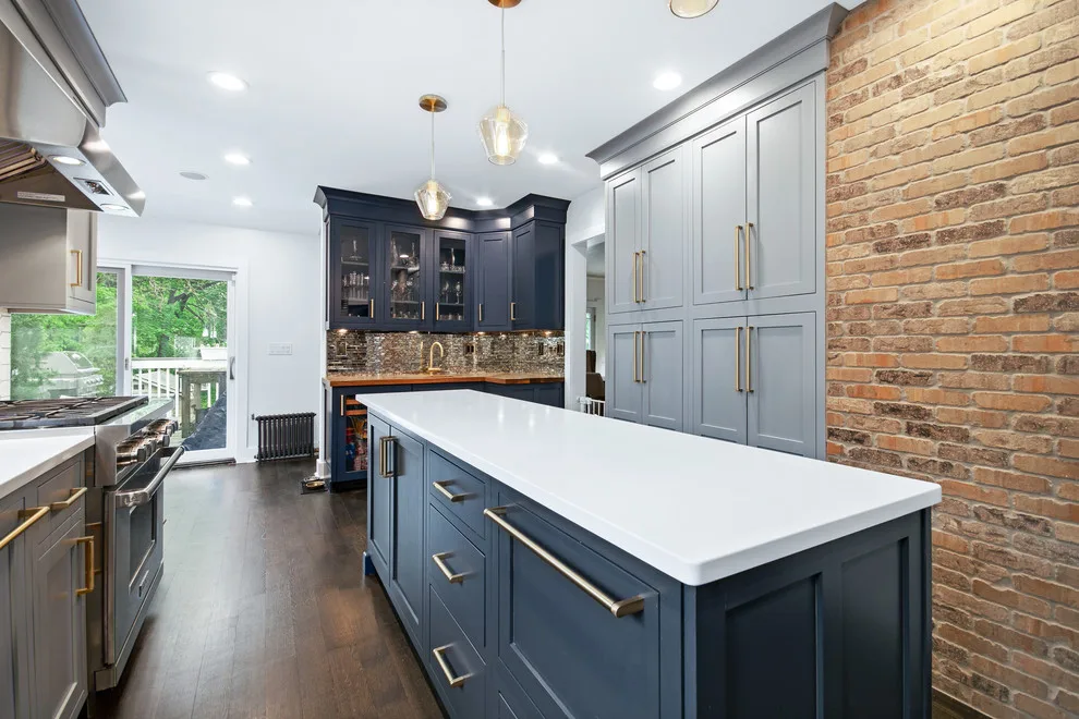 Glen Ridge, NJ Transitional Kitchen Design in Gray and Blue by NJ Kitchens And Baths - Photo 5